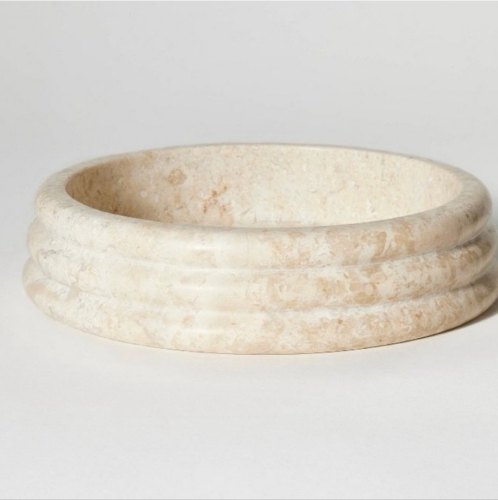 Studio McGee Marble Tray Dish Bowl Beige-Threshold